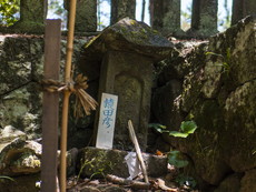 宝物殿裏の石祠：猿田彦神